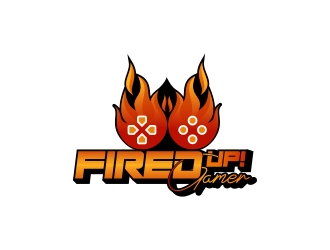 Fired Up! Gamer logo design by naldart