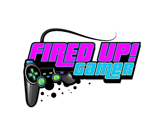 Fired Up! Gamer logo design by usashi