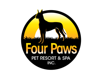 Four Paws Pet Resort & Spa Inc. logo design by kunejo