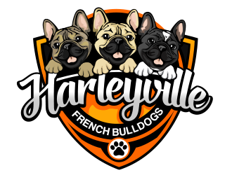 Harleyville French Bulldogs logo design by veron