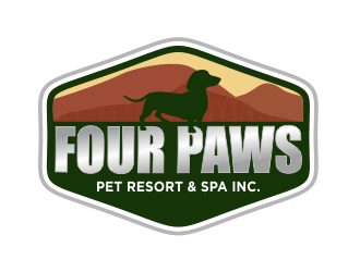 Four Paws Pet Resort & Spa Inc. logo design by Greenlight