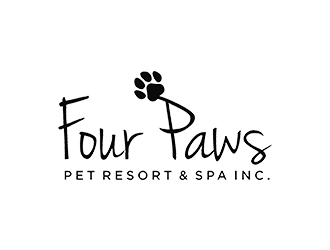 Four Paws Pet Resort & Spa Inc. logo design by EkoBooM