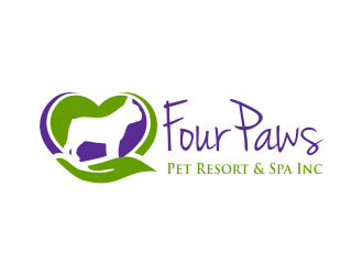 Four Paws Pet Resort & Spa Inc. logo design by Girly