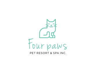 Four Paws Pet Resort & Spa Inc. logo design by uptogood