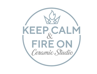 Keep Calm & Fire On Ceramic Studio logo design by Roma