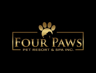Four Paws Pet Resort & Spa Inc. logo design by Kirito