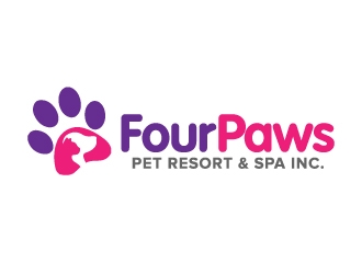 Four Paws Pet Resort & Spa Inc. logo design by jaize