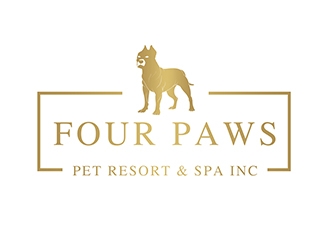 Four Paws Pet Resort & Spa Inc. logo design by PrimalGraphics