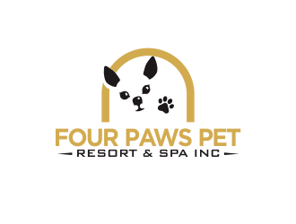Four Paws Pet Resort & Spa Inc. logo design by YONK