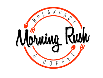 Morning Rush- breakfast and coffee logo design by gearfx