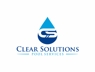 Clear Solutions Pool Services logo design by scolessi