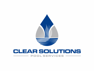 Clear Solutions Pool Services logo design by scolessi