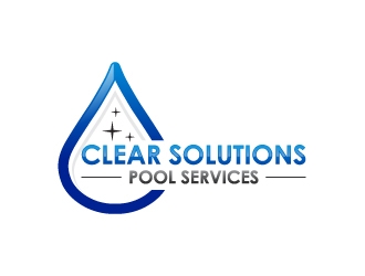 Clear Solutions Pool Services logo design by uttam
