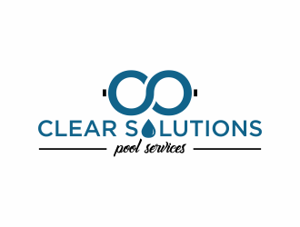 Clear Solutions Pool Services logo design by eagerly