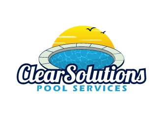 Clear Solutions Pool Services logo design by AamirKhan