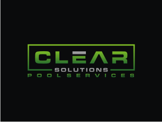 Clear Solutions Pool Services logo design by bricton