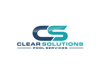 Clear Solutions Pool Services logo design by bricton