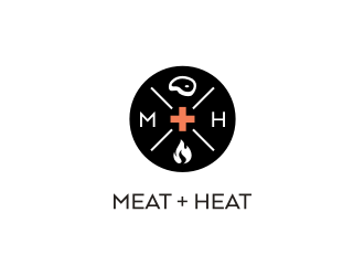Meat [plus sign] Heat  logo design by restuti