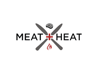 Meat [plus sign] Heat  logo design by bomie