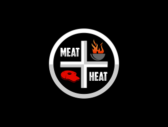 Meat [plus sign] Heat  logo design by DeyXyner