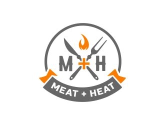 Meat [plus sign] Heat  logo design by alfian
