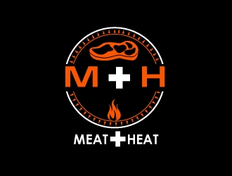 Meat [plus sign] Heat  logo design by uttam