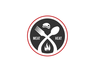 Meat [plus sign] Heat  logo design by Arxeal