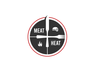 Meat [plus sign] Heat  logo design by Arxeal