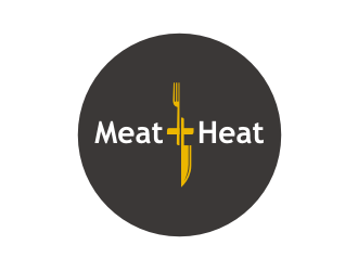 Meat [plus sign] Heat  logo design by dhe27