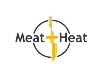 Meat [plus sign] Heat  logo design by dhe27