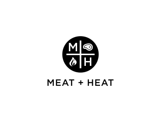 Meat [plus sign] Heat  logo design by uptogood