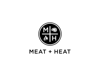 Meat [plus sign] Heat  logo design by uptogood
