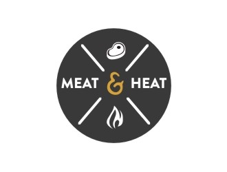 Meat [plus sign] Heat  logo design by Franky.