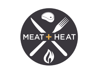 Meat [plus sign] Heat  logo design by Barkah