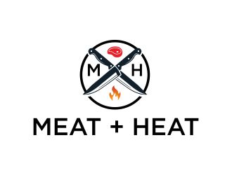 Meat [plus sign] Heat  logo design by scolessi