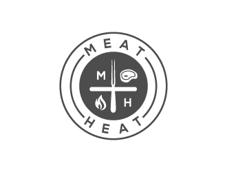 Meat [plus sign] Heat  logo design by MUSANG
