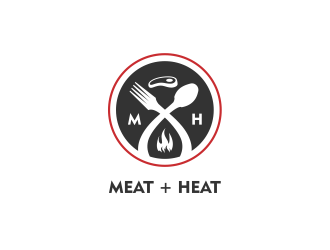Meat [plus sign] Heat  logo design by Arxeal