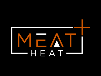 Meat [plus sign] Heat  logo design by puthreeone