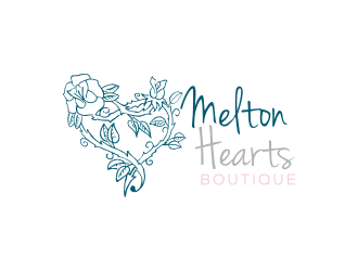Melton Hearts Boutique logo design by N3V4