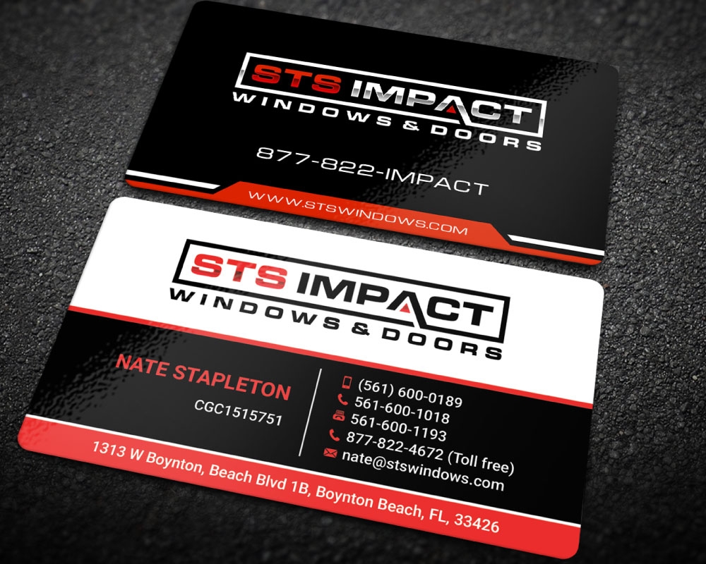 STS Windows & Doors logo design by Boomstudioz