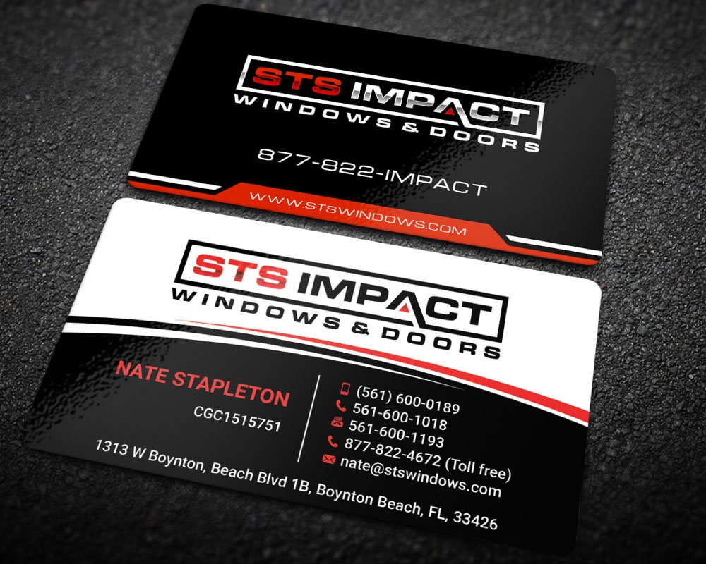 STS Windows & Doors logo design by Boomstudioz