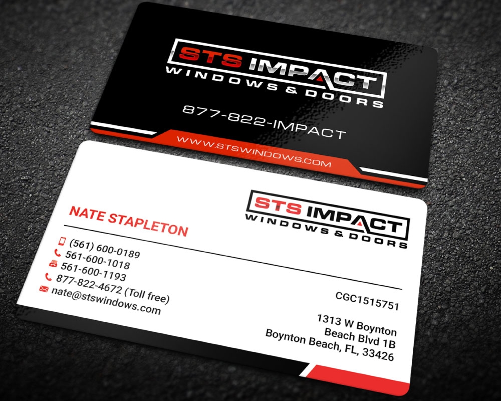 STS Windows & Doors logo design by Boomstudioz