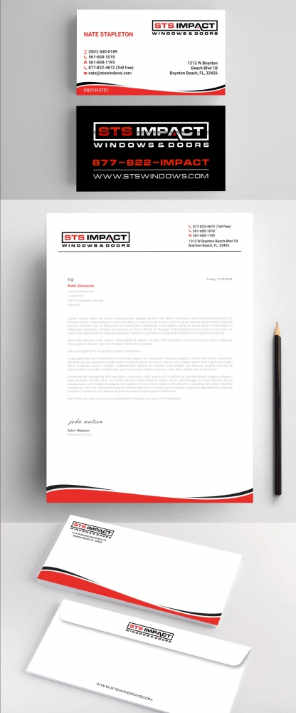 STS Windows & Doors logo design by Boomstudioz