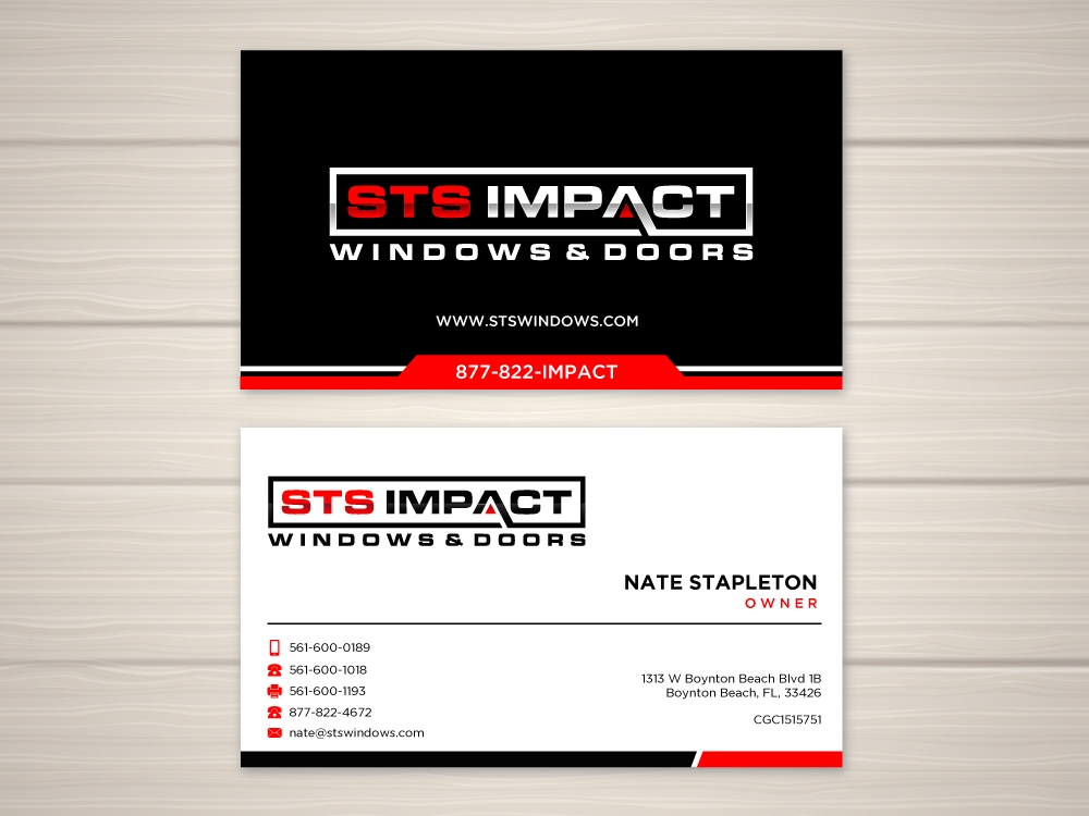 STS Windows & Doors logo design by labo