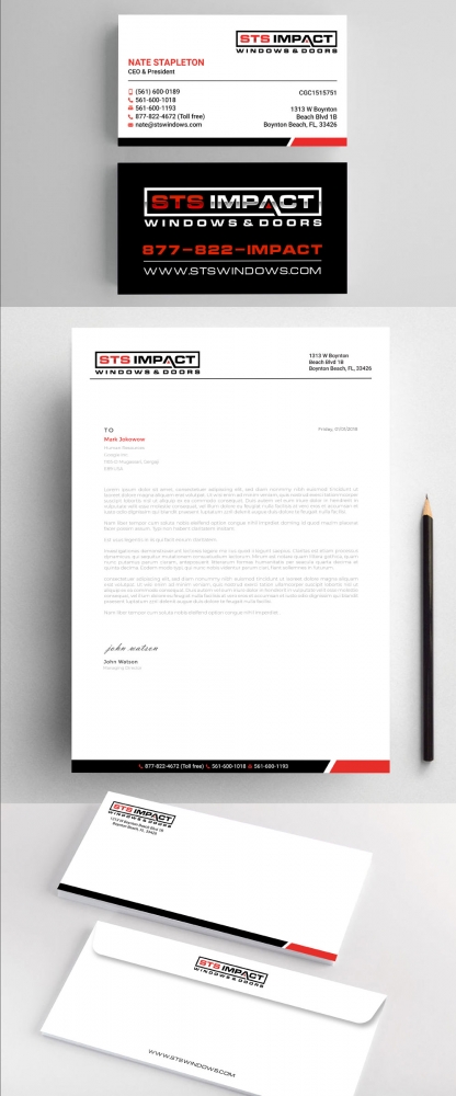 STS Windows & Doors logo design by Boomstudioz