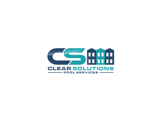 Clear Solutions Pool Services logo design by bricton