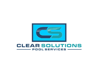 Clear Solutions Pool Services logo design by bricton