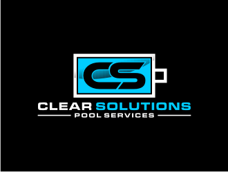 Clear Solutions Pool Services logo design by bricton