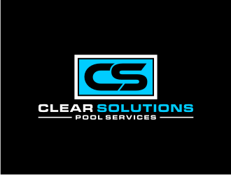 Clear Solutions Pool Services logo design by bricton