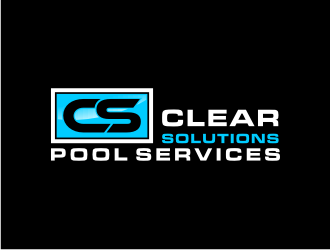 Clear Solutions Pool Services logo design by bricton